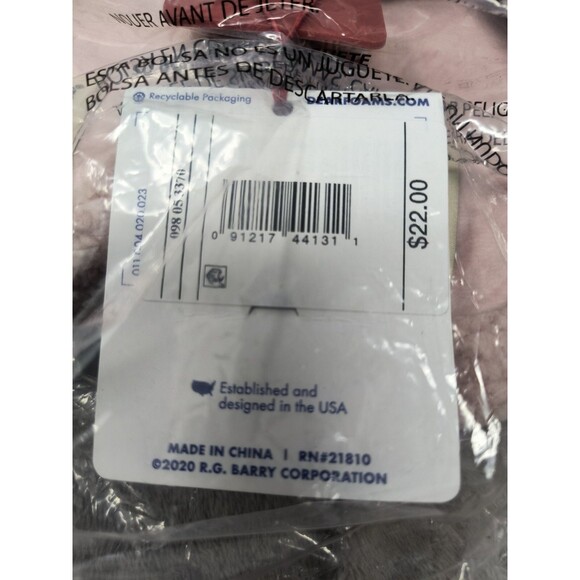 Dluxe by Dearfoams Open Toe Slippers Pink Womens S 5-6 Memory Foam Slip On NEW - Picture 4 of 5